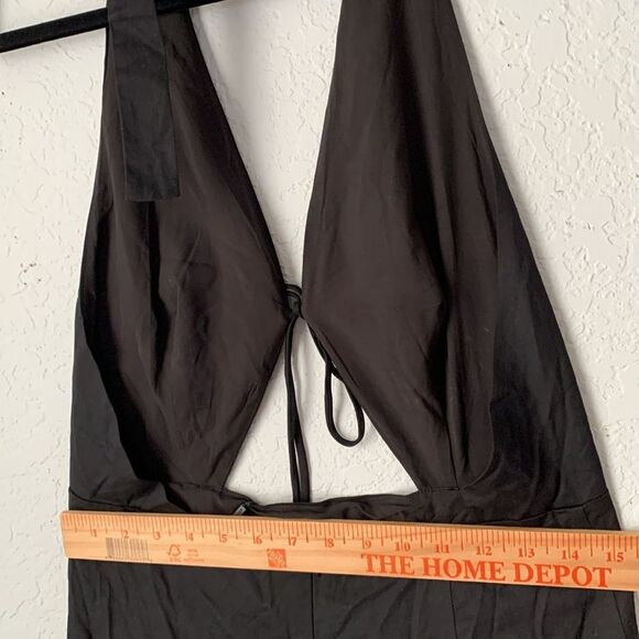 NWT Hello Molly Black Cold Shoulder Flare Cotton Blend Maxi Dress Size XL - Picture 4 of 8